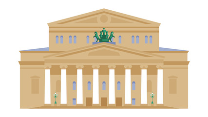 Fototapeta premium Building of Theater. Isolated vector illustration.