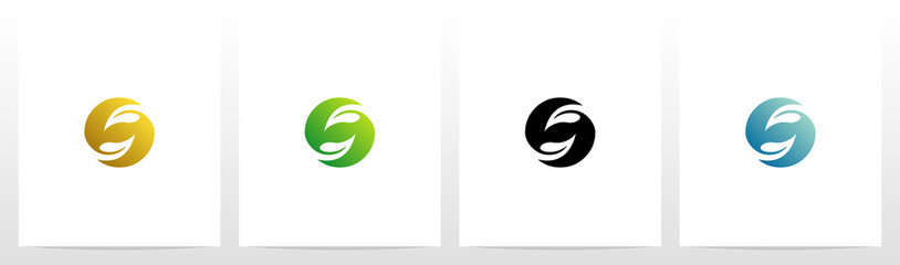 Swirling Leaves On Letter Logo Design O