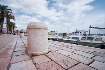 Fototapeta na wymiar Seafront promenade at Split Old Town, Croatia.