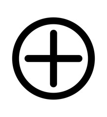 plus sign isolated on white vector ilustration