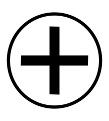 Fototapeta premium plus sign isolated on white vector ilustration