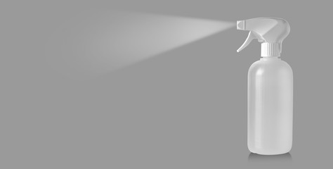 Unbranded container with dispenser for disinfector products.