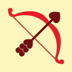 A bow and arrow illustration.