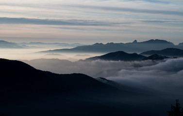 Stunning aerial view of Mountains