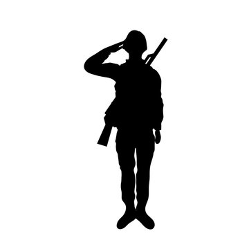 recommend clip art: soldier saluting figure silhouette icon