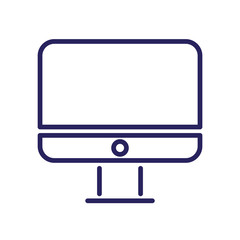desktop computer monitor isolated icon