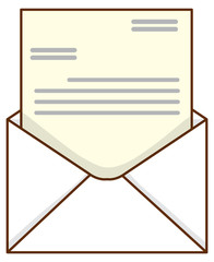Business letter in white envelope