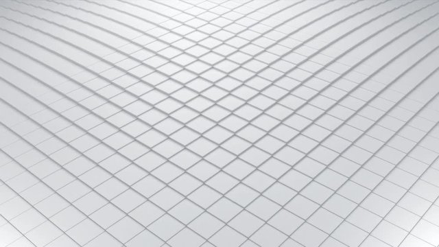 Seamless Loopable 4K White Cubes Waving Calmly | Background 3D render
