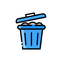 recycle bins fill outline icon