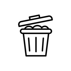 recycle bins line icon
