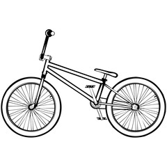 BMX bike vector. Isolated on white background.