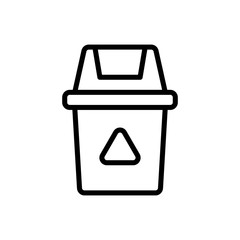 recycle bins line icon