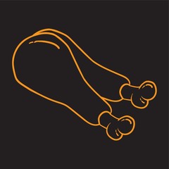 A turkey drumsticks illustration.