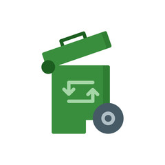 recycle bins flat icon