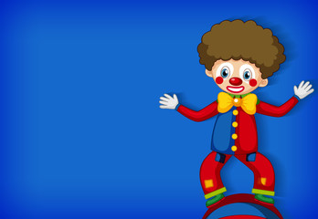 Background template design with happy clown