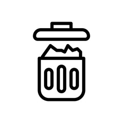 recycle bins line icon