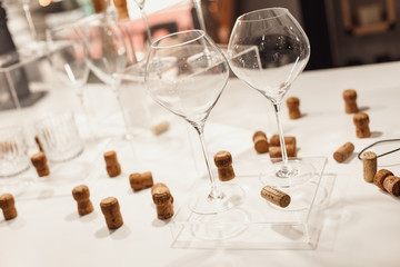 worth a lot of empty wine glasses