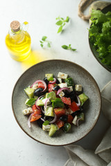 Traditional Greek salad with Feta cheese