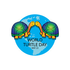 World Turtle Day, 23 May. Poster concept.