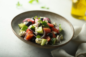 Traditional Greek salad with Feta cheese