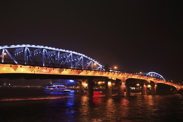 Naklejka na ściany i meble Guangzhou Pearl River, night