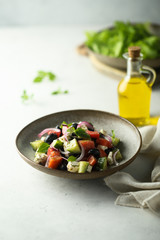 Traditional Greek salad with Feta cheese