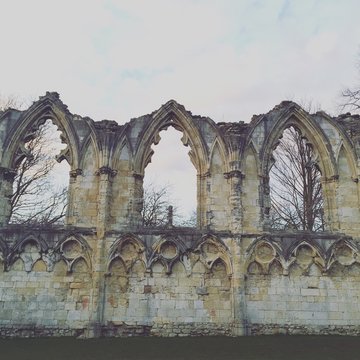 Low Angle View Of Lesnes Abbey Against Sky