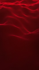 Abstract landscape on a red background. Cyberspace grid. hi tech network. 3D illustration. Vertical orientation