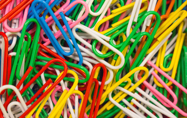 colorful paper clips