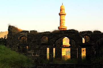 chand minar at daulatabad fort, aurangabad, india