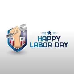 happy labor day shield