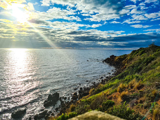 sunset over the sea