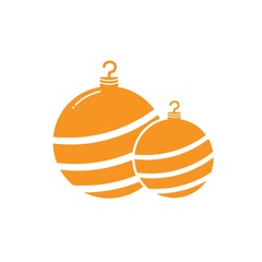 Christmas baubles illustration.