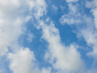 blue sky with clouds.Floating white clouds  in the sky background with copy space.