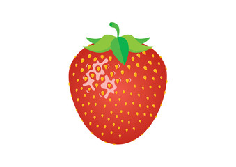 Strawberry fruit icon vector. Fresh juicy strawberry icon vector. Strawberry isolated on a white background