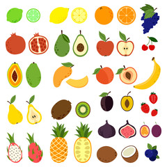 Fototapeta na wymiar Doodle fruits. Natural tropical fruit, doodles citrus orange and vitamin lemon. Exotic Tropical organic fruit, delicious kitchen food