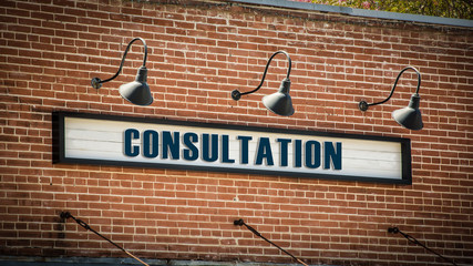 Obraz premium Street Sign to Consultation