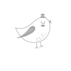 A simple  bird illustration.