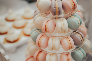 colorful macaroons at a festive 