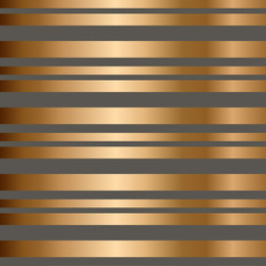 Vector striped seamless pattern with golden horizontal stripes. Colorful background. Wrapping paper. Print for interior design and fabric. - 351215103