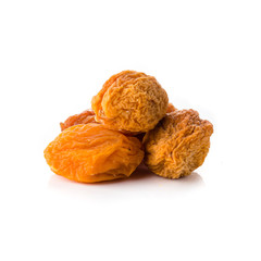 set dried apricots collection isolated on white background