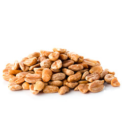 Close-up image of peanuts studio isolated on white background