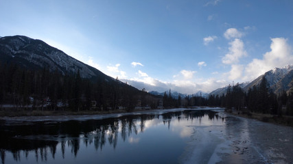 バンフ国立公園, バンフ, アルバータ州, カナダ, ロッキー山脈, カナディアン・ロッキー, ハイキング, トレッキング, 雪山, 山