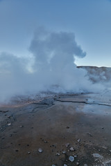 Tatio Geysers early morning at San Pedro de Atacama, Antofagasta 