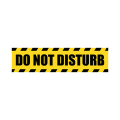 Vector Do Not Disturb Yellow Police Line Tape