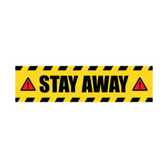 Vector Stay Away Sticker Label