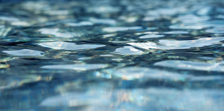 water on pool close up