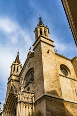 Fototapeta na wymiar Basilica Santa Maria church in Vilafranca del Penedes, Catalonia, Spain