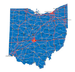 Ohio state political map - 351226186