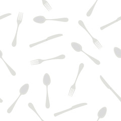 Vector Illustration Cutlery Seamless Pattern or Background